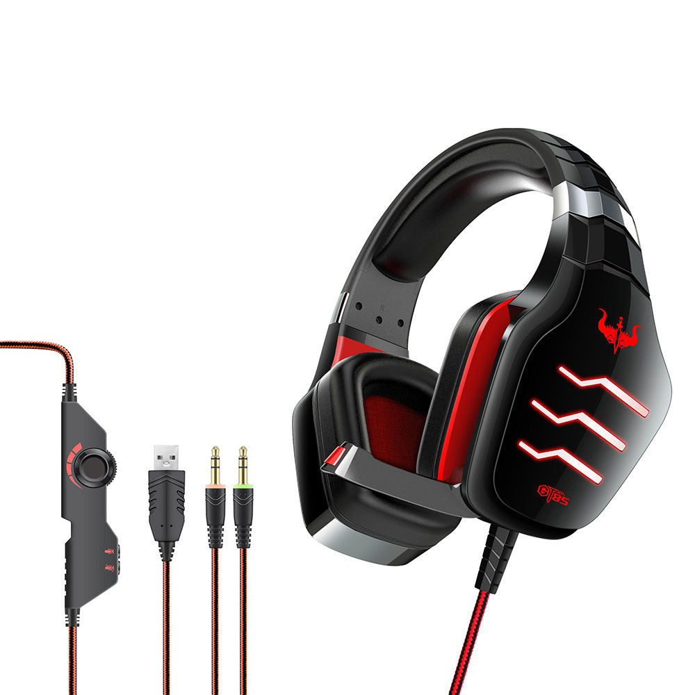 OVLENG GT85 HD Surround Sound E-Sport sluchátka LED osvětlení Herní sluchátka USB+2*3,5mm konektor OVLENG GT85 HD Surround Sound E-Sport sluchátka LED osvětlení Herní sluchátka USB+2*3,5mm konektor
